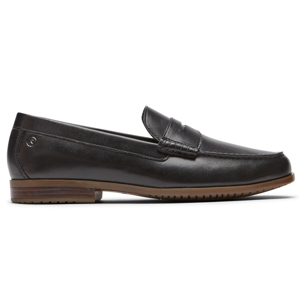 Rockport Singapore Mens Loafers - Curtys Penny Black - RG2175649